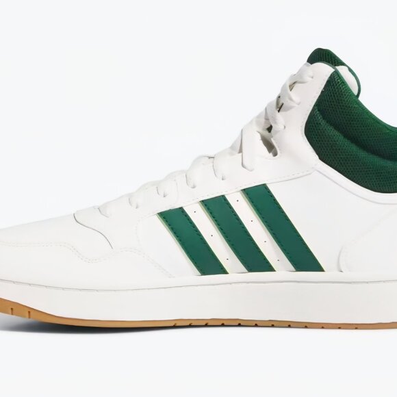 NWB- Adidas "Hoops 3.0 Mid" Men's, Classic, Vintage Shoes- White/Green-Size:11.5 - Picture 12 of 16